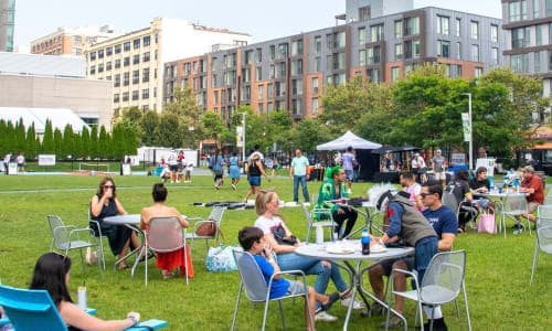 The Lawn On D: A Public Park in Boston's Seaport with Pickleball, Games, Live Music, Drinks, Food & More thumbnail