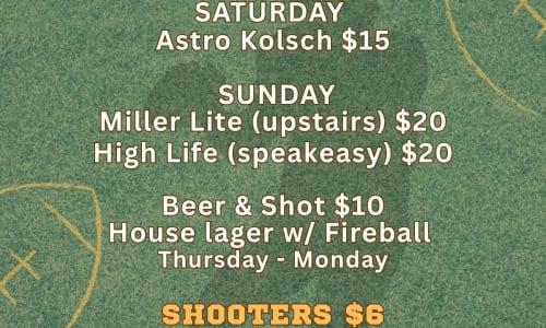 Football Watch Parties + Game Day Specials at Astro Beer Hall Shirlington thumbnail