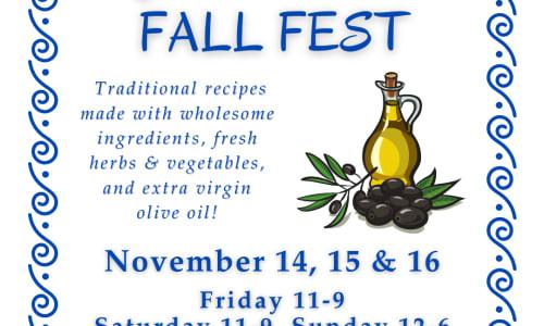 Greek Food Fall Fest - All Indoors! thumbnail