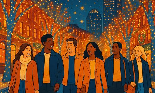 Holiday Lights Stroll + Ornament Making Singles Social thumbnail