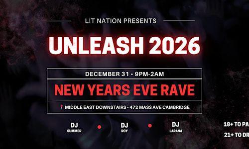 LIT NATION: UNLEASH 2026 – Middle East Downstairs Boston | 18+ Party + 30% Off thumbnail