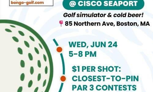 Pop-Up Golf Simulator @ Cisco Seaport thumbnail
