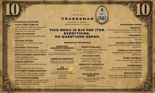 $10 EVERY Item on the Menu at Tradesman Charlestown, Boston thumbnail