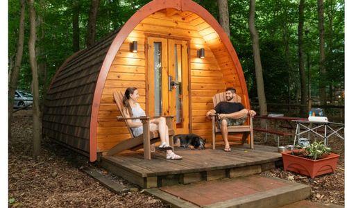 Glamping Pods - Metro and Bus Accessible Camping Outside DC thumbnail